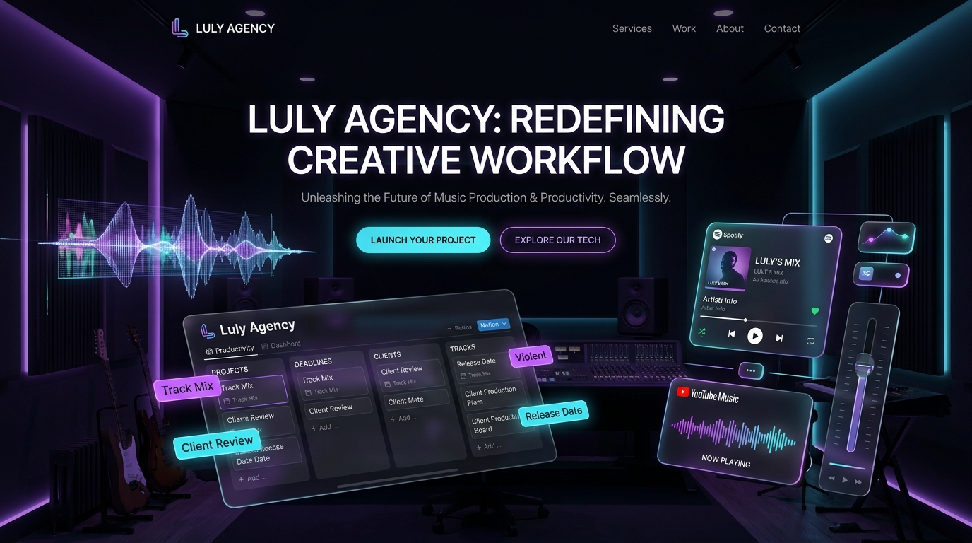 Luly Agency Neon Tech Studio Mockup